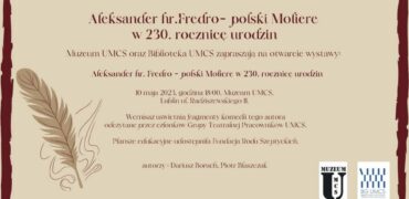 „Aleksander hr. Fredro – polski Molière. W 230. rocznicę urodzin”